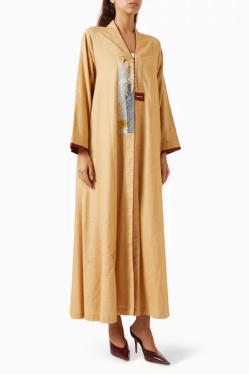 Art Patch Abaya in Cotton