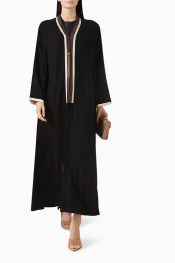 Long-sleeve Abaya in Crepe