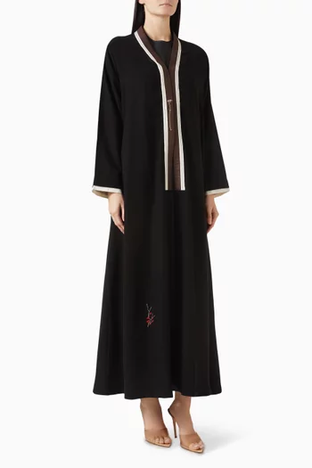 Long-sleeve Abaya in Crepe