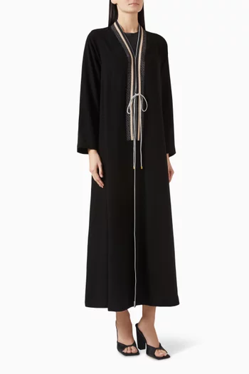 Belted Abaya in Crepe