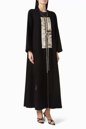 Long-sleeve Abaya in Crepe