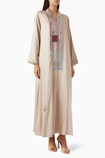 Art Patch Abaya in Viscose