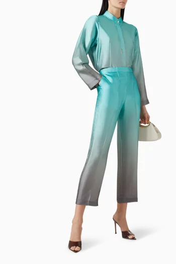 Shirt & Pants Set in Crepe