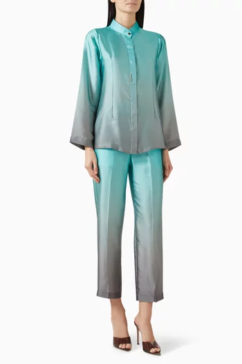 Shirt & Pants Set in Crepe