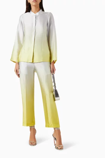 Shirt & Pants Set in Crepe