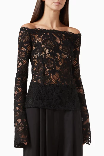 Nomi Sheer Blouse in Lace