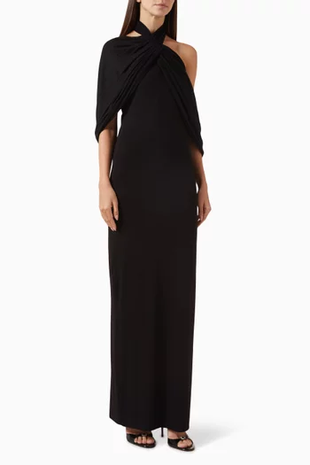 Emi One-shoulder Dress in Viscose Blend