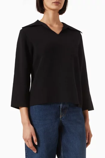 V-neck Knit Top