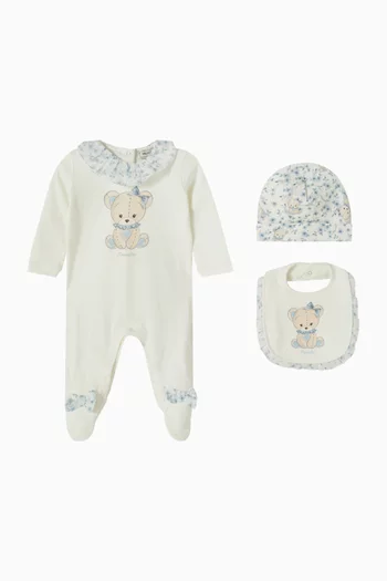 Teddy-print Pyjama Set