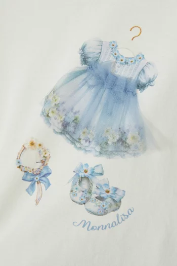 Dress-print T-shirt in Cotton