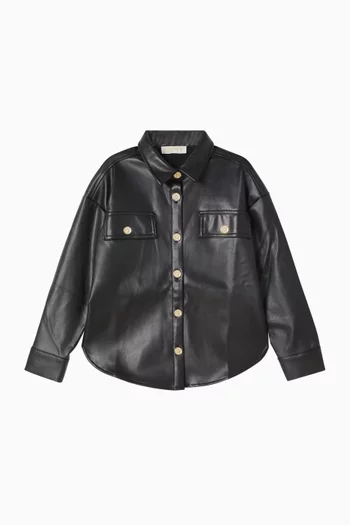 Shirt in Faux Leather