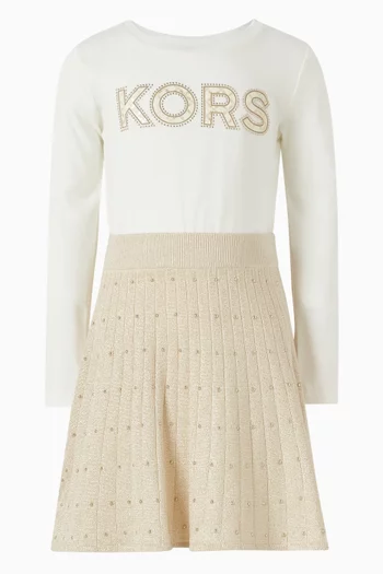 تي شيرت مرصع بحلى قطن