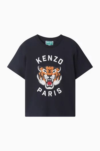 Tiger Logo T-shirt in Cotton
