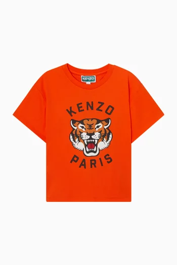 Tiger Logo T-shirt in Cotton