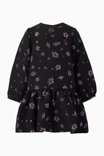 فستان بنقشة قطن