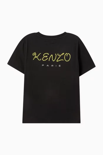 Tiger-appliqué T-shirt in Cotton