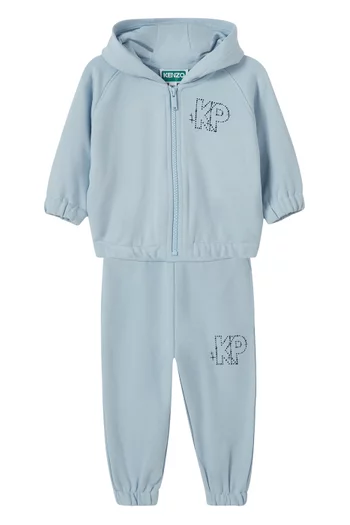 طقم بطبعة بشعار قطن عضوي، قطعتان