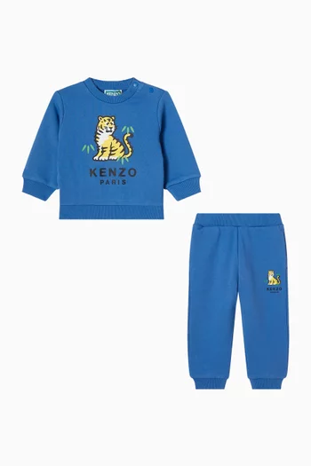 Tiger Logo Tracksuit in Cotton