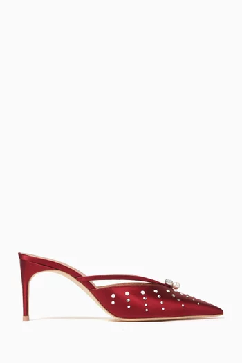Marisa 70 Mules in Satin