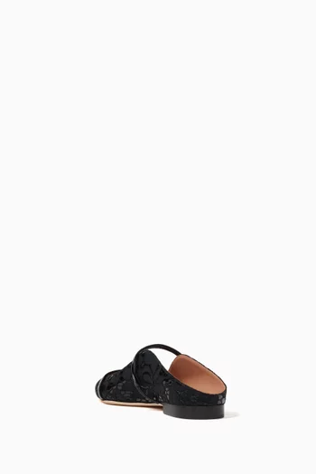 Maureen Flat Mules in Lace