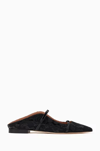 Maureen Flat Mules in Lace