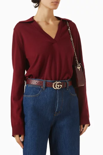 GG Marmont Reversible Belt in Leather