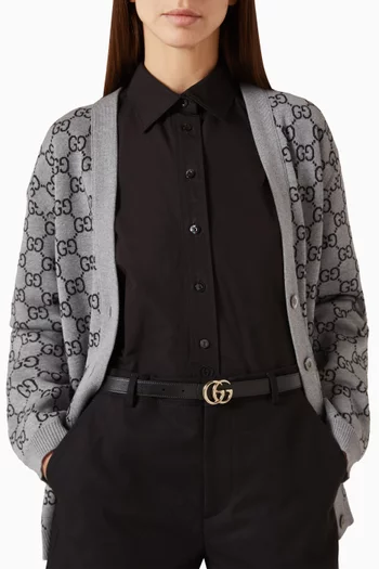 GG Marmont Reversible Belt in GG Supreme Canvas & Leather