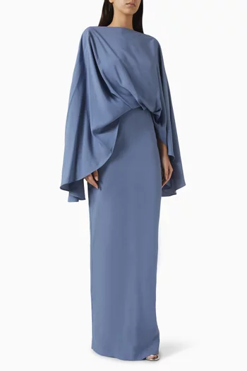 Eolia Maxi Dress in Crepe Cady