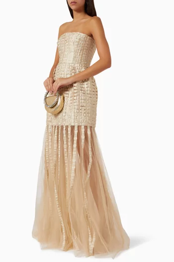 Douceur Attenuee Maxi Dress in Taffeta