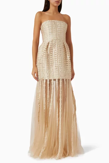 Douceur Attenuee Maxi Dress in Taffeta
