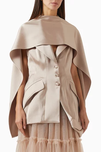 Rose Fane Top in Satin