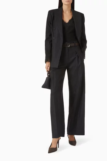 Lace-trim Top in Jersey