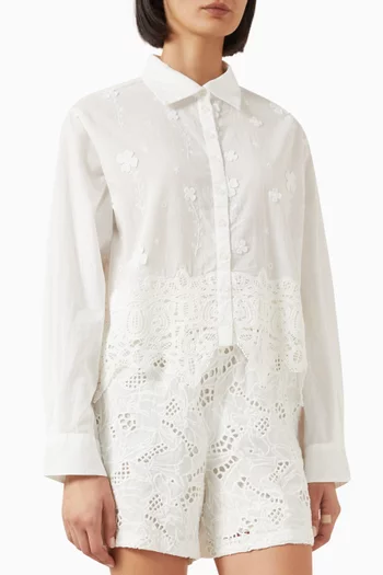 Yascica Embroidered Shirt in Cotton