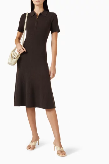 Taylor Knit Polo Dress in Wool Blend