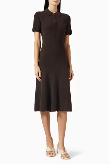 Taylor Knit Polo Dress in Wool Blend