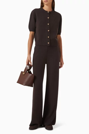 بنطال ماسون منسوج برباط تضييق