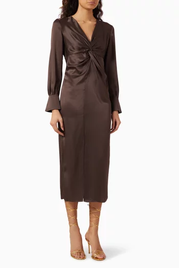 Leona Twisted Midi Dress