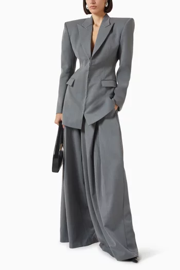 Wide-leg Loose Pants in Suit Wool