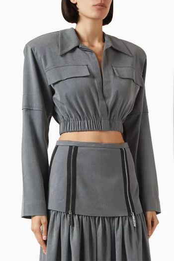 Multi-style Shirt in Suit Wool