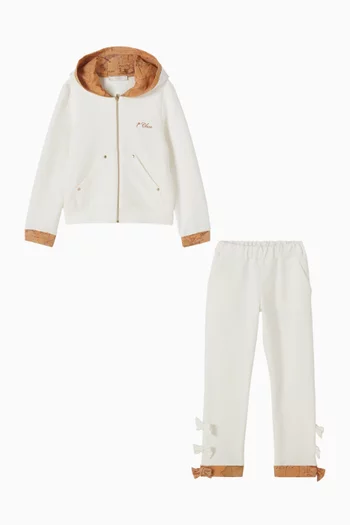 Map-trim Tracksuit Set in Cotton-fleece