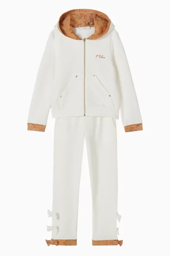 Map-trim Tracksuit Set in Cotton-fleece