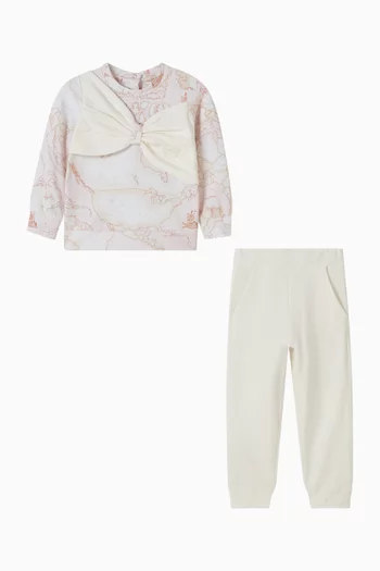 Bow Tracksuit in Cotton, Two-piece Set