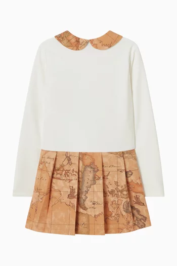 Pleated Dress in Cotton Fleece