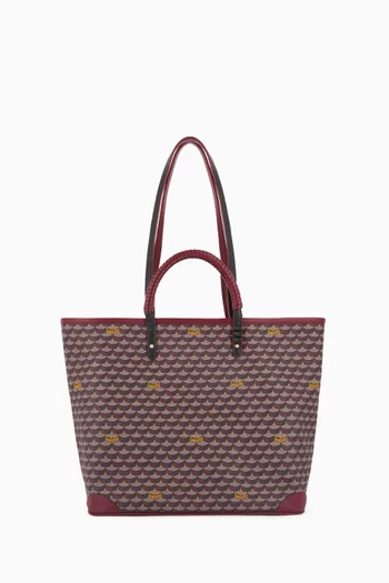 حقيبة يد دابل باتل 35 قنب بنقشة حراشف الأفعى وجلد