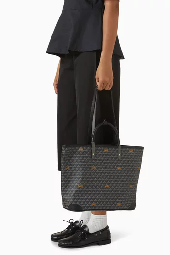 حقيبة يد دابل باتل 35 قنب بنقشة حراشف الأفعى وجلد