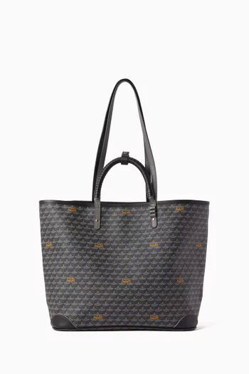 حقيبة يد دابل باتل 35 قنب بنقشة حراشف الأفعى وجلد