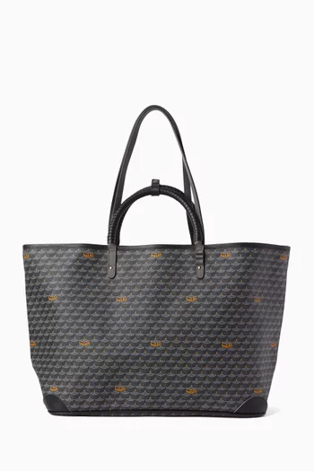 حقيبة يد دابل باتل 41 قنب بنقشة حراشف الأفعى وجلد