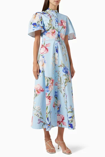 فستان بيانكا متوسط الطول قطن