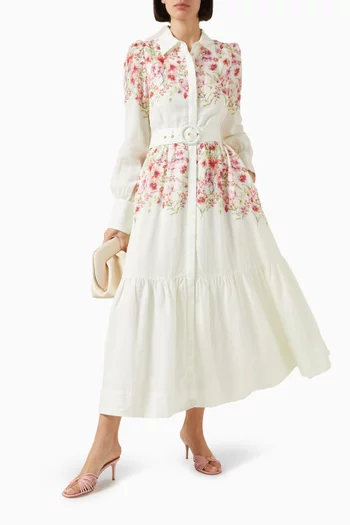 Laila Shirt Midi Dress in Tencel-blend