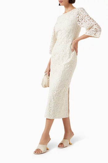 Iris Midi Dress in Lace